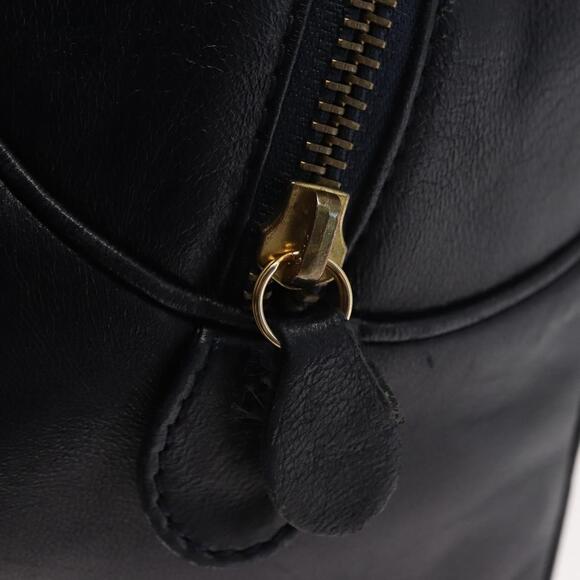 Christian Dior Hand Bag Leather Navy Gold Auth BA5820 - Picture 9 of 16